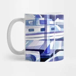 marina in blue Mug